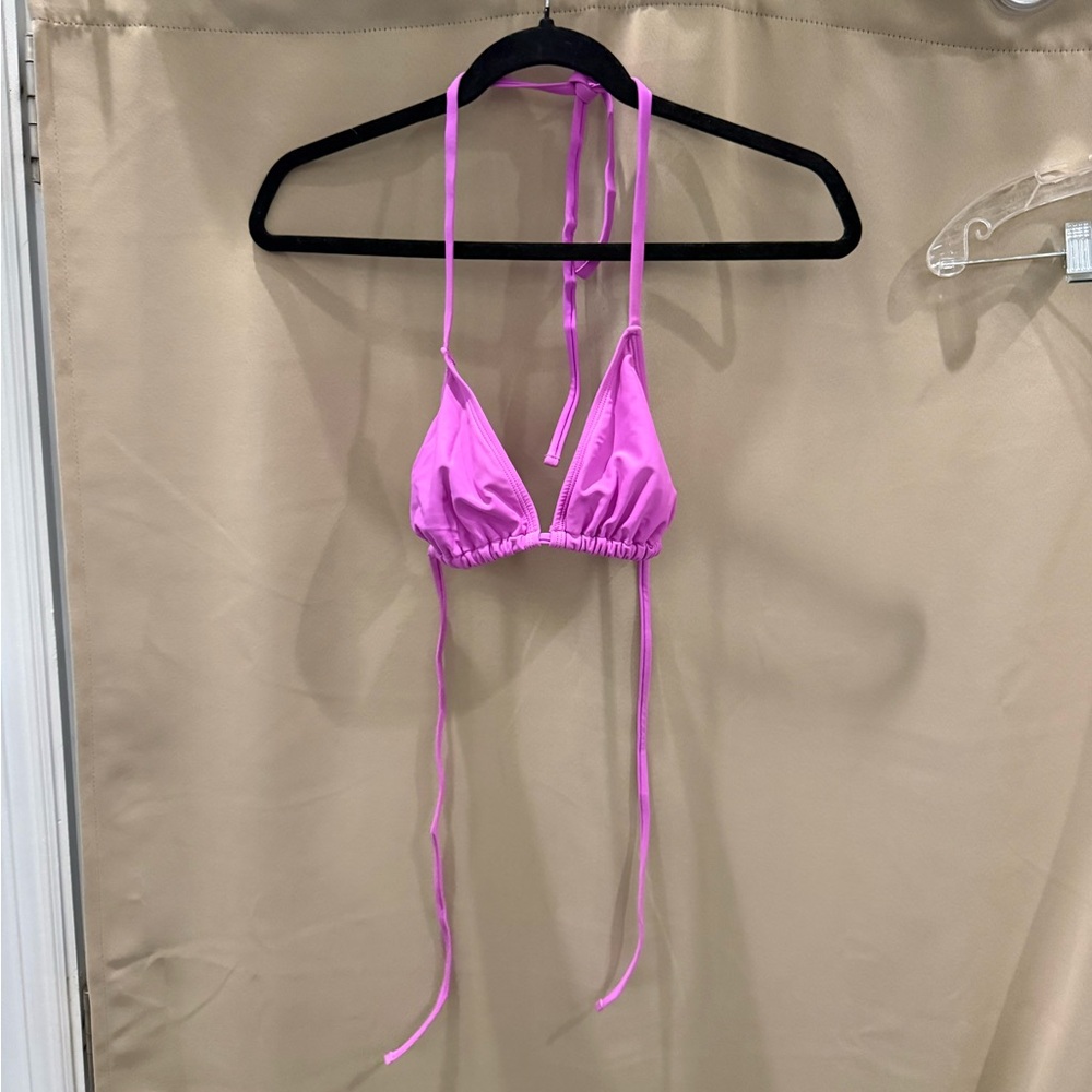 Target Pink Triangle Bikini Top